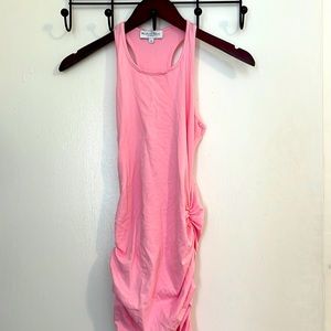 Michael Stars Pink Bodycon Maxi with Ruching. Size XS